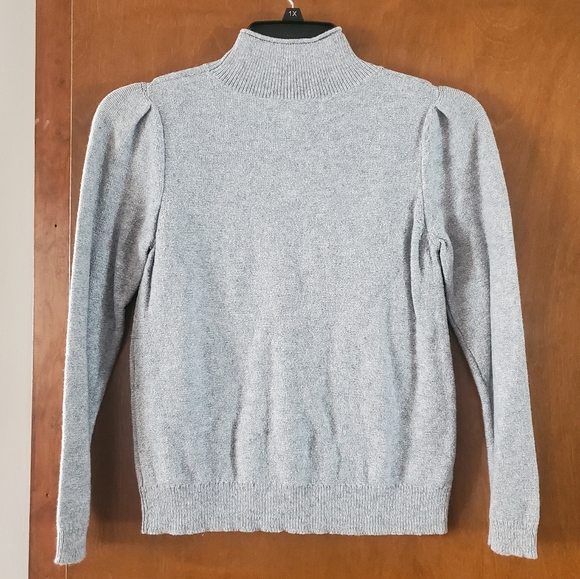 LOFT Petites Gray with White Terrier Dogs Sweater - Picture 2 of 6